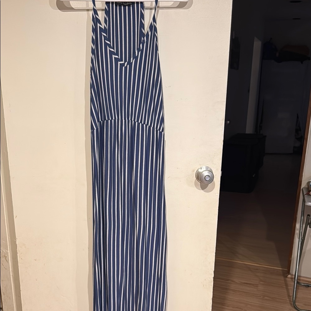Striped Blue and White Maternity Dress